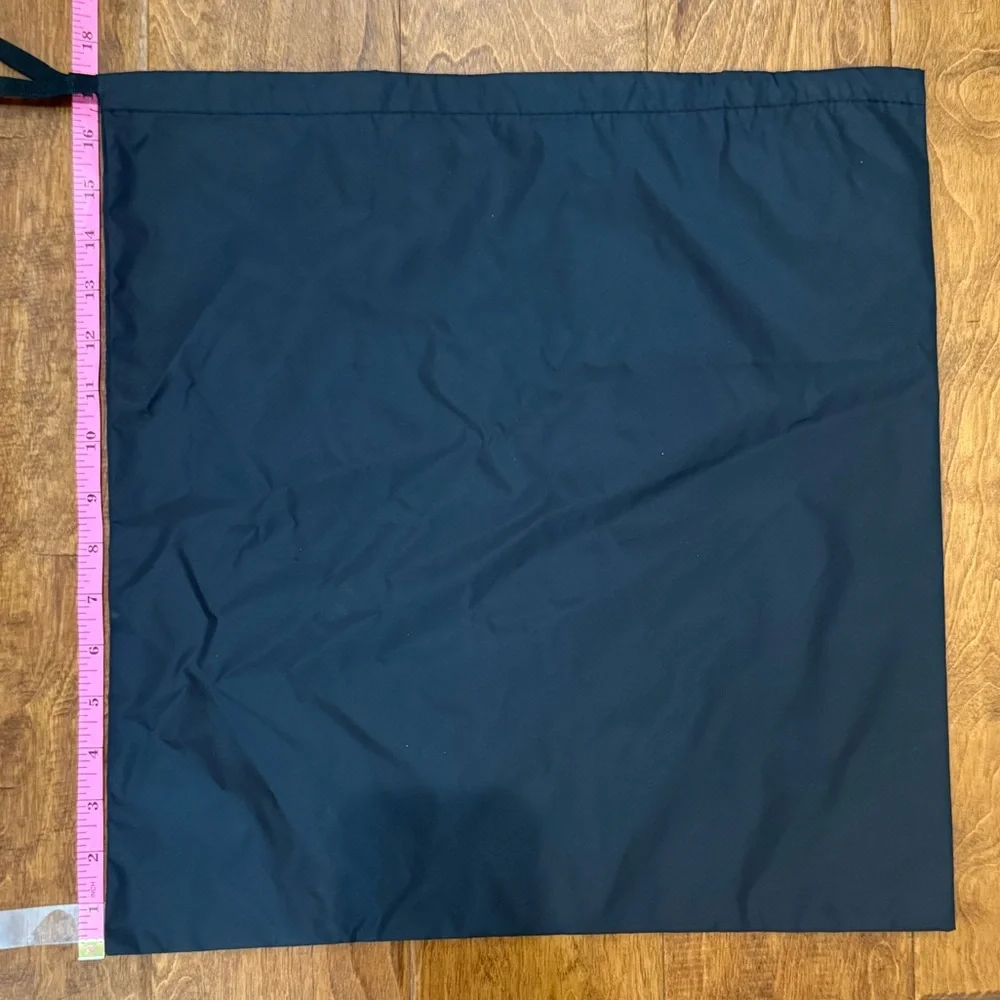 New Prada Black Nylon Drawstring Bag 17x17